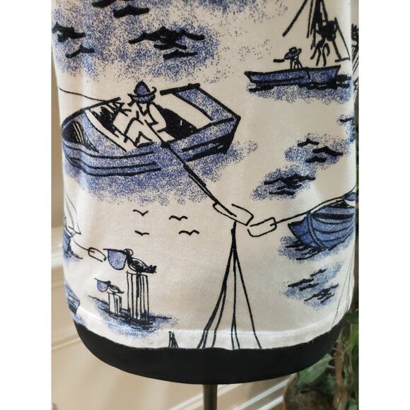 Weekends by Chico's T-Shirt Women Size 0/S Multicolor Geometric Print Cap Sleeve - Picture 10 of 14